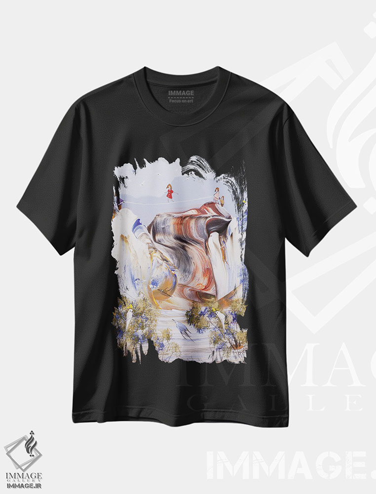 تیشرت طرح دار خانواده، آبستره اثر آدام بوگوش | immage.ir