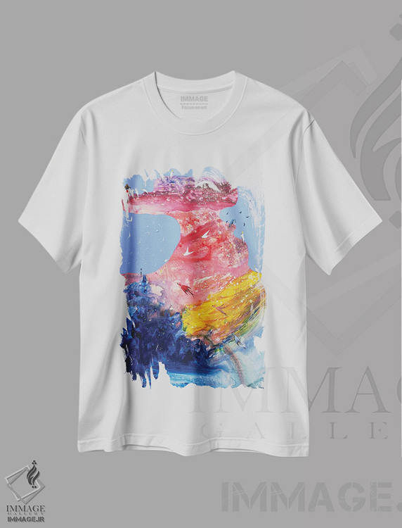 تیشرت طرح دار مروارید خرد، آبستره اثر آدام بوگوش | فروشگاه ایماژ