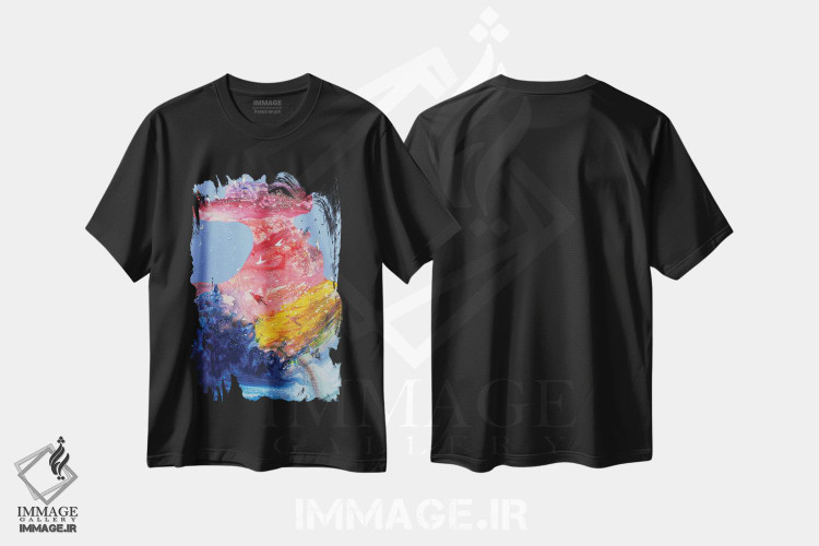 تیشرت طرح دار مروارید خرد، آبستره اثر آدام بوگوش | immage.ir