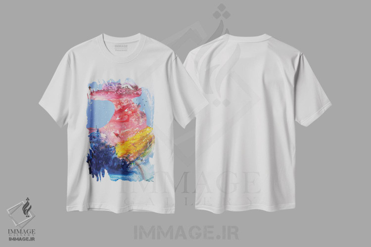 تیشرت طرح دار مروارید خرد، آبستره اثر آدام بوگوش | فروشگاه ایماژ