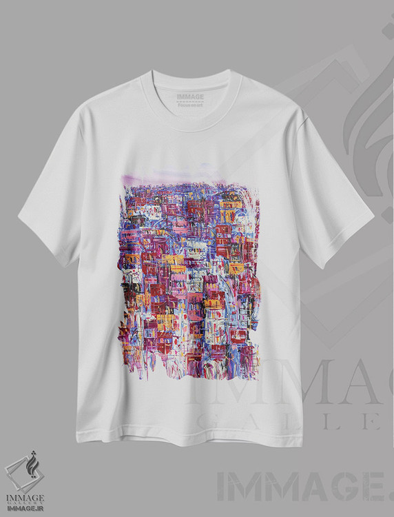 تیشرت طرح دار با فرود زمستان، دکور معاصر اثر آدام بوگوش | فروشگاه ایماژ