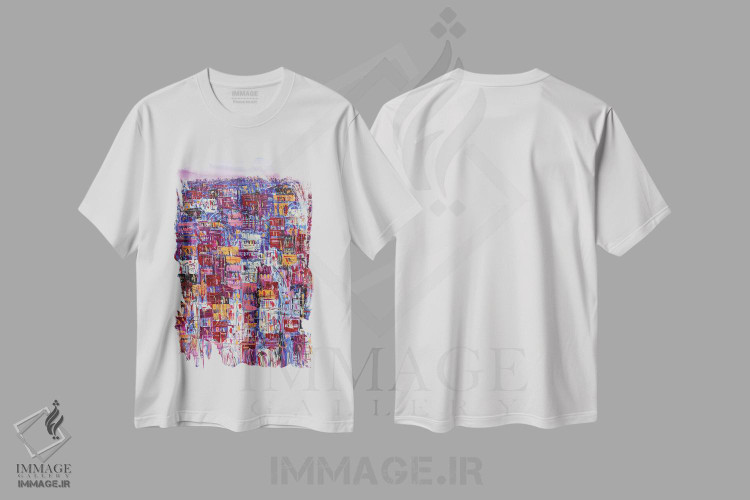 تیشرت طرح دار با فرود زمستان، دکور معاصر اثر آدام بوگوش | فروشگاه ایماژ