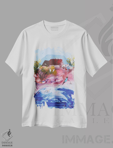 تیشرت طرح دار در آرامش، آبستره اثر آدام بوگوش | فروشگاه ایماژ