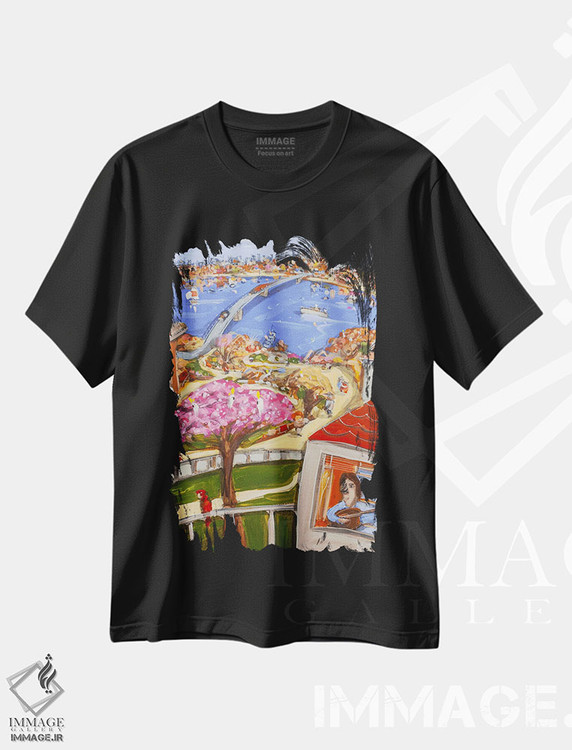 تیشرت طرح دار دلم برات تنگ شده بود، آبستره اثر آدام بوگوش | immage.ir