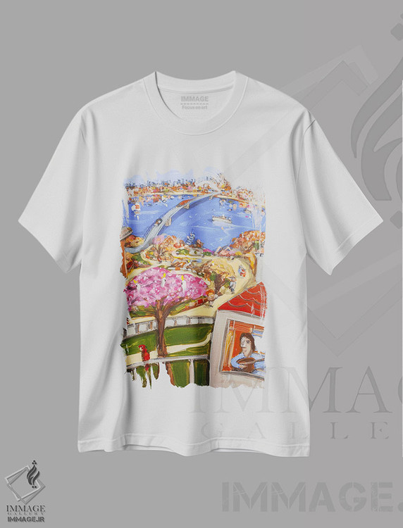 تیشرت طرح دار دلم برات تنگ شده بود، آبستره اثر آدام بوگوش | فروشگاه ایماژ