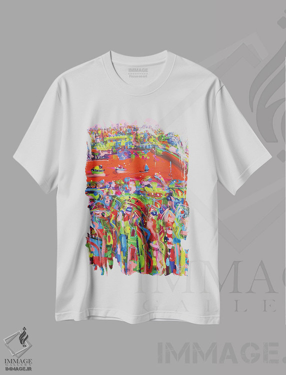 تیشرت طرح دار تابستان بریزبن، آبستره اثر آدام بوگوش | immage.ir
