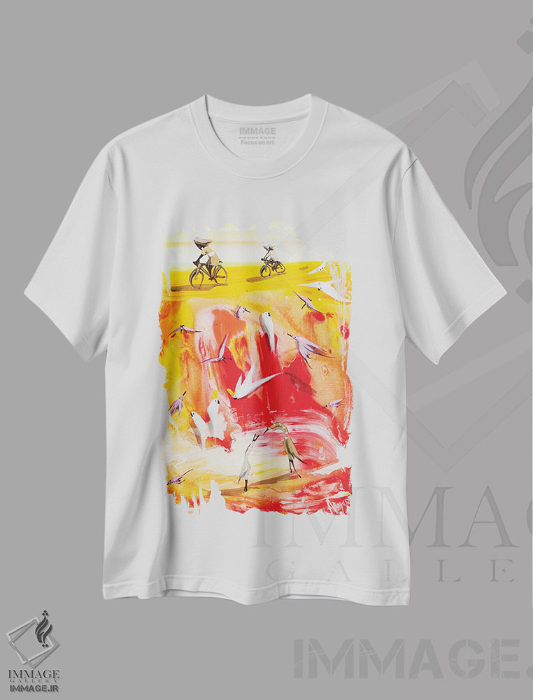 تیشرت طرح دار جبران عقب ماندگی، آبستره اثر آدام بوگوش | immage.ir