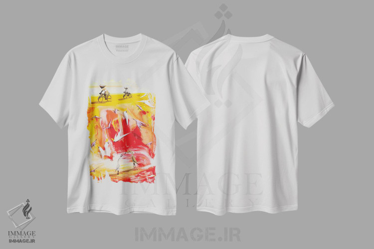 تیشرت طرح دار جبران عقب ماندگی، آبستره اثر آدام بوگوش | immage.ir