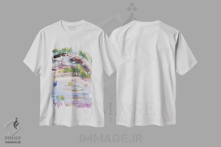 تیشرت طرح دار دل گرفته، آبستره اثر آدام بوگوش | immage.ir