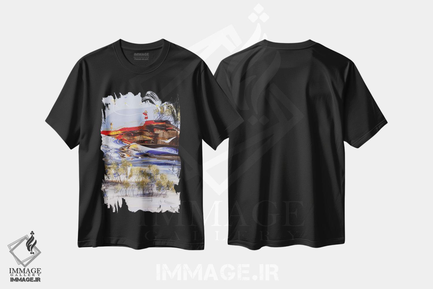 تیشرت طرح دار در اوج پرواز، آبستره اثر آدام بوگوش | فروشگاه ایماژ