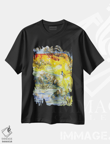 تیشرت طرح دار آزاد برای پرواز، آبستره اثر آدام بوگوش | فروشگاه ایماژ
