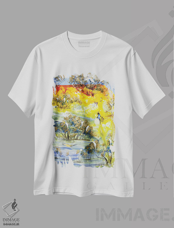 تیشرت طرح دار آزاد برای پرواز، آبستره اثر آدام بوگوش | immage.ir