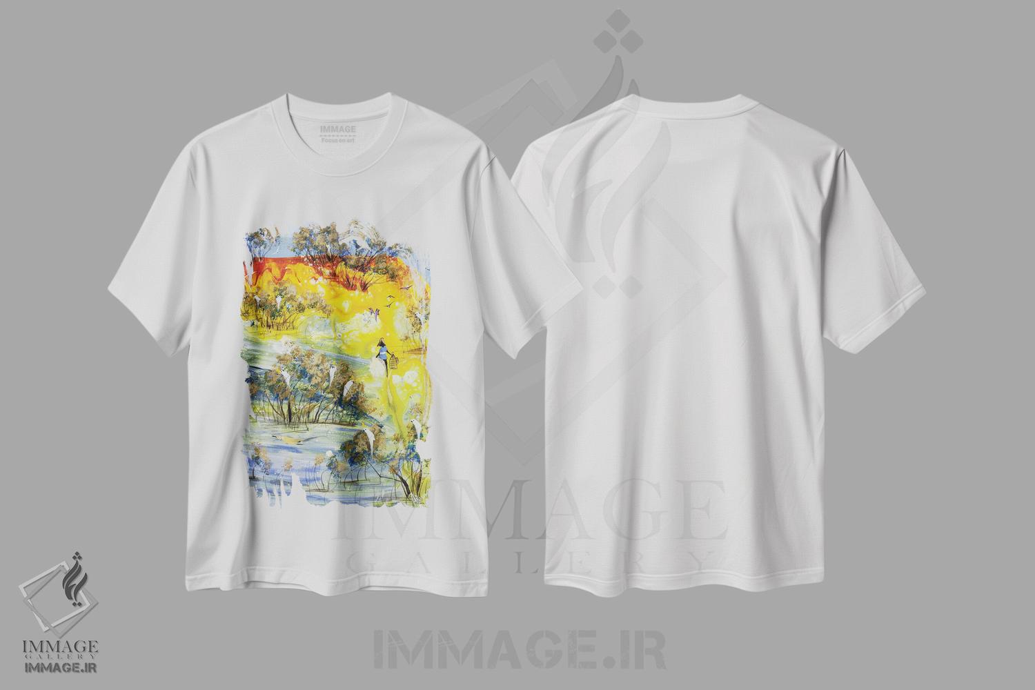 تیشرت طرح دار آزاد برای پرواز، آبستره اثر آدام بوگوش | immage.ir