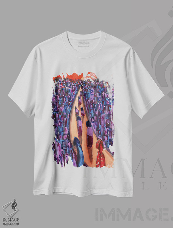 تیشرت طرح دار هرگز دیر نیست، دکور معاصر اثر آدام بوگوش | فروشگاه ایماژ