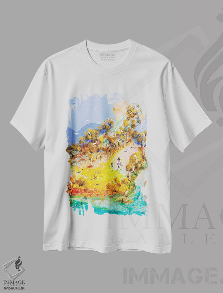 تیشرت طرح دار خانه بودن خوب است، آبستره اثر آدام بوگوش | immage.ir