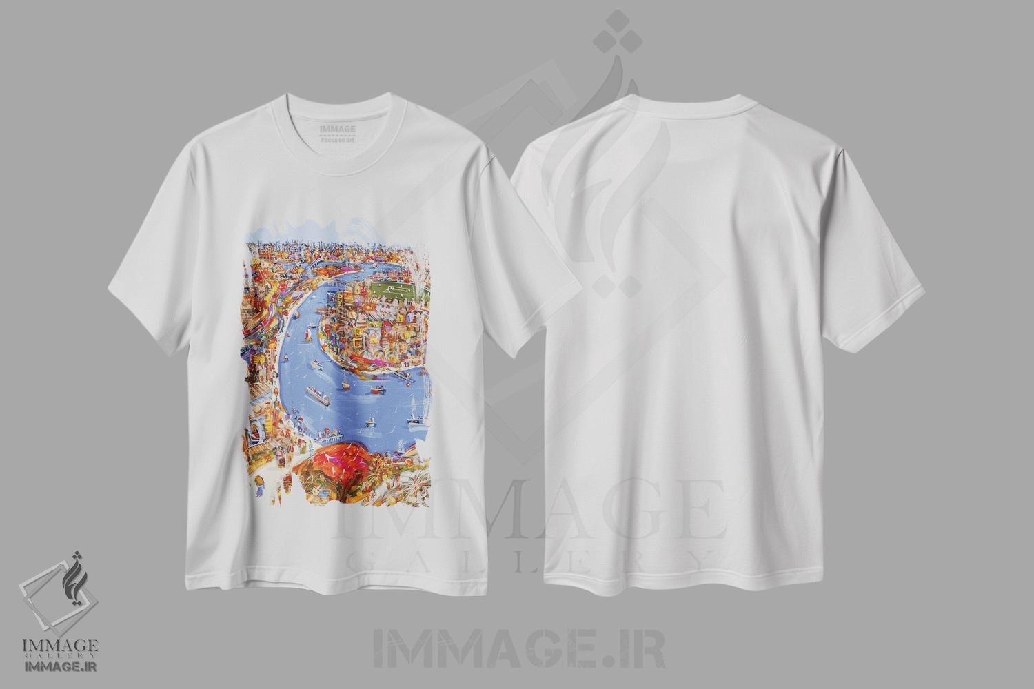 تیشرت طرح دار بگذار عشق جاری شود، دکور معاصر اثر آدام بوگوش | فروشگاه ایماژ