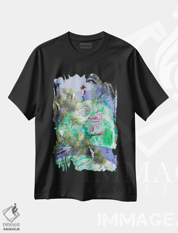 تیشرت طرح دار عشق راهنمای تو خواهد بود، آبستره اثر آدام بوگوش | فروشگاه ایماژ