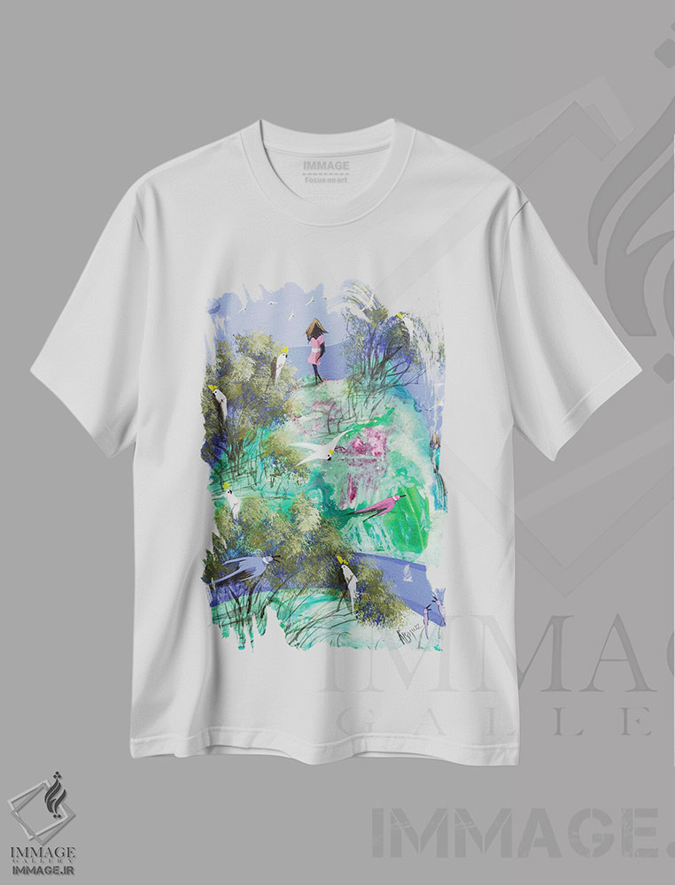 تیشرت طرح دار عشق راهنمای تو خواهد بود، آبستره اثر آدام بوگوش | immage.ir