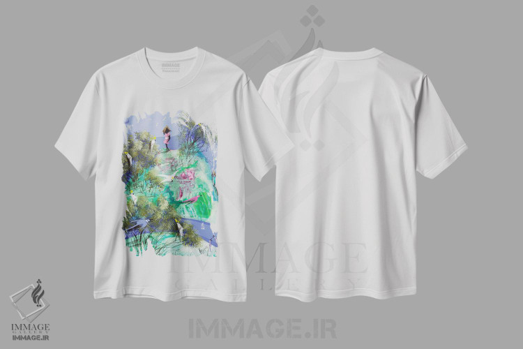 تیشرت طرح دار عشق راهنمای تو خواهد بود، آبستره اثر آدام بوگوش | immage.ir