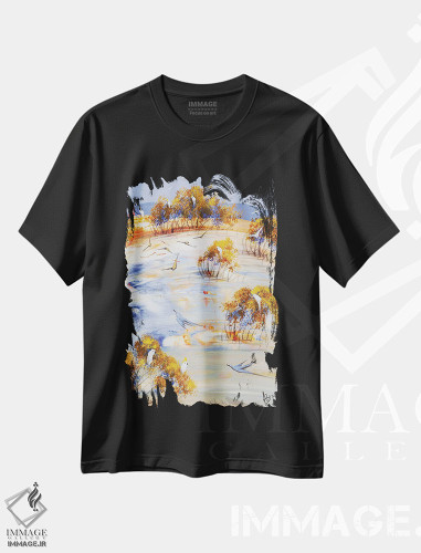 تیشرت طرح دار دختر طبیعی، آبستره اثر آدام بوگوش | فروشگاه ایماژ