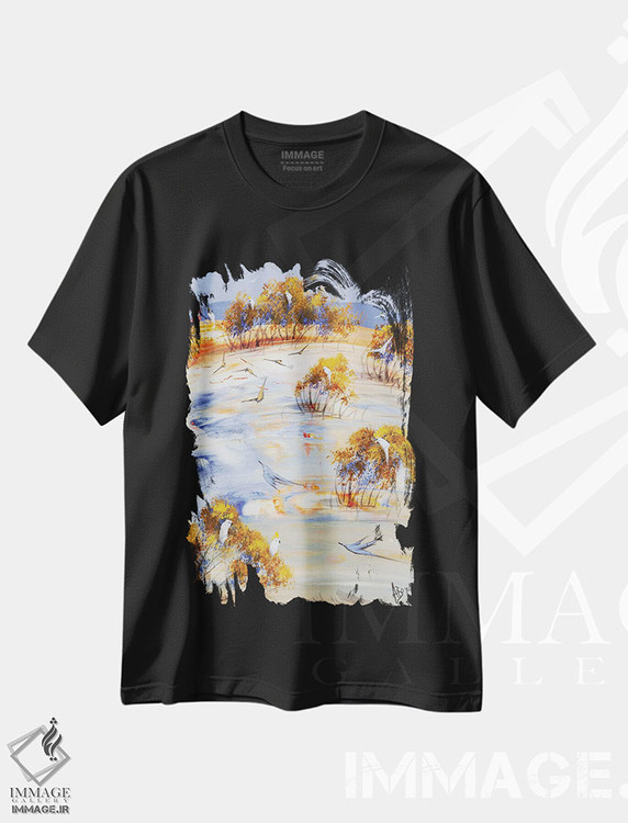 تیشرت طرح دار دختر طبیعی، آبستره اثر آدام بوگوش | فروشگاه ایماژ