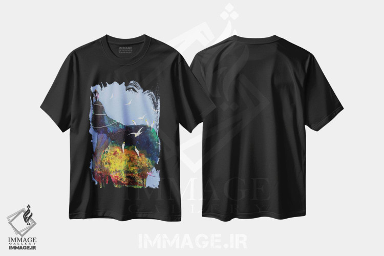 تیشرت طرح دار تپهٔ عاشقان، آبستره اثر آدام بوگوش | immage.ir