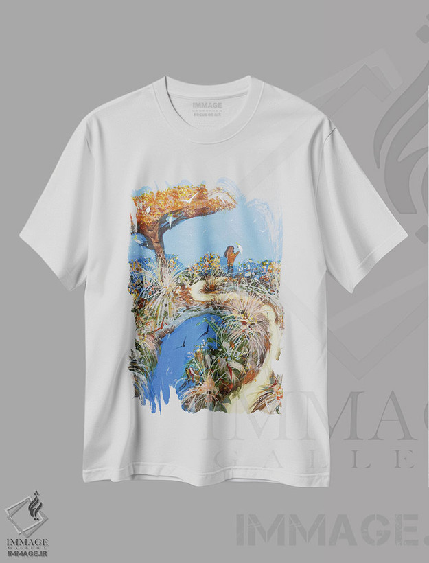 تیشرت طرح دار اکنون آزادی، دکور معاصر اثر آدام بوگوش | فروشگاه ایماژ