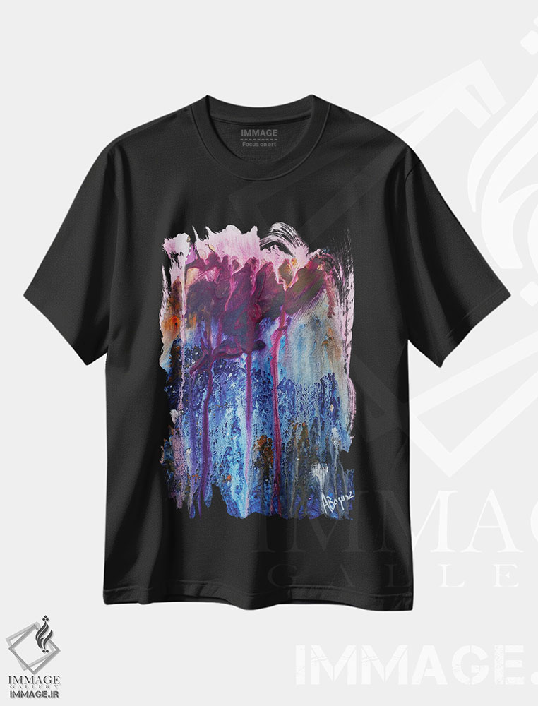 تیشرت طرح دار بر کوهی که ساختیم، آبستره اثر آدام بوگوش | immage.ir