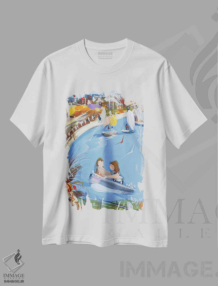 تیشرت طرح دار روی آب، دکور معاصر اثر آدام بوگوش | فروشگاه ایماژ