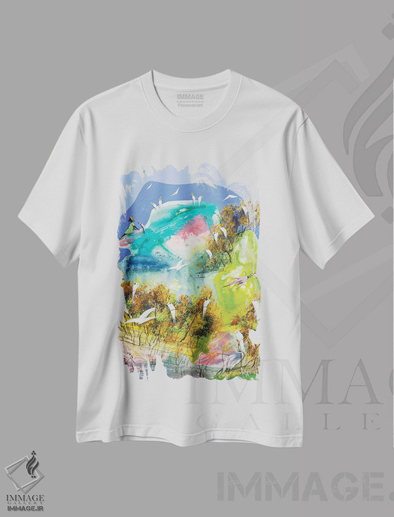 تیشرت طرح دار آماده برای ادامه دادن، آبستره اثر آدام بوگوش | immage.ir