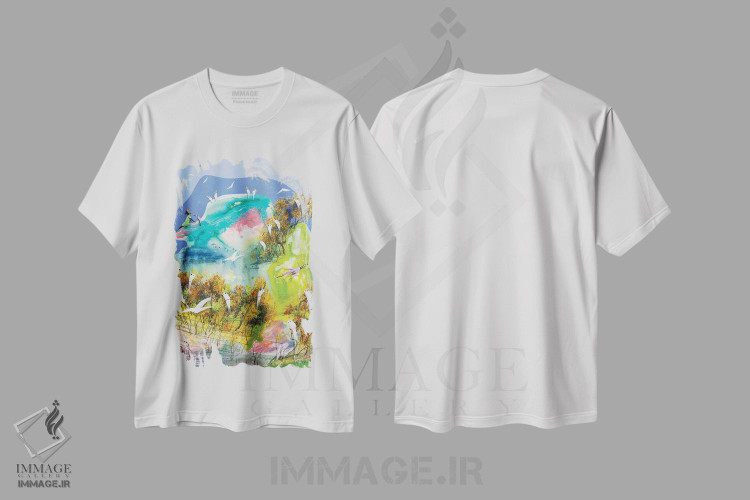 تیشرت طرح دار آماده برای ادامه دادن، آبستره اثر آدام بوگوش | immage.ir