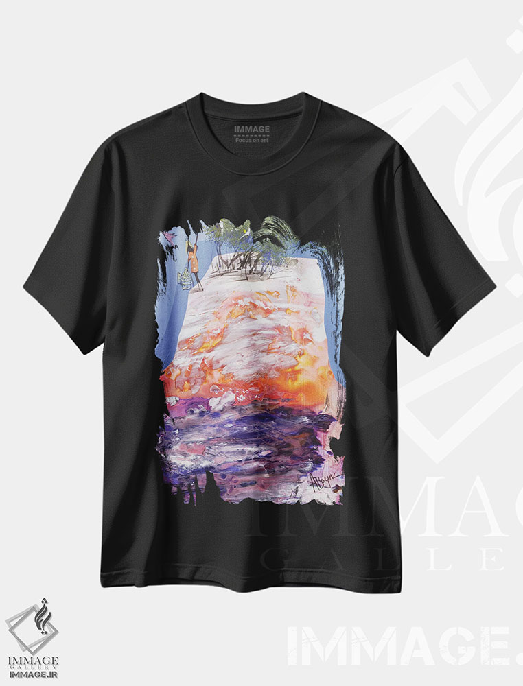 تیشرت طرح دار رهایی، آبستره اثر آدام بوگوش | فروشگاه ایماژ
