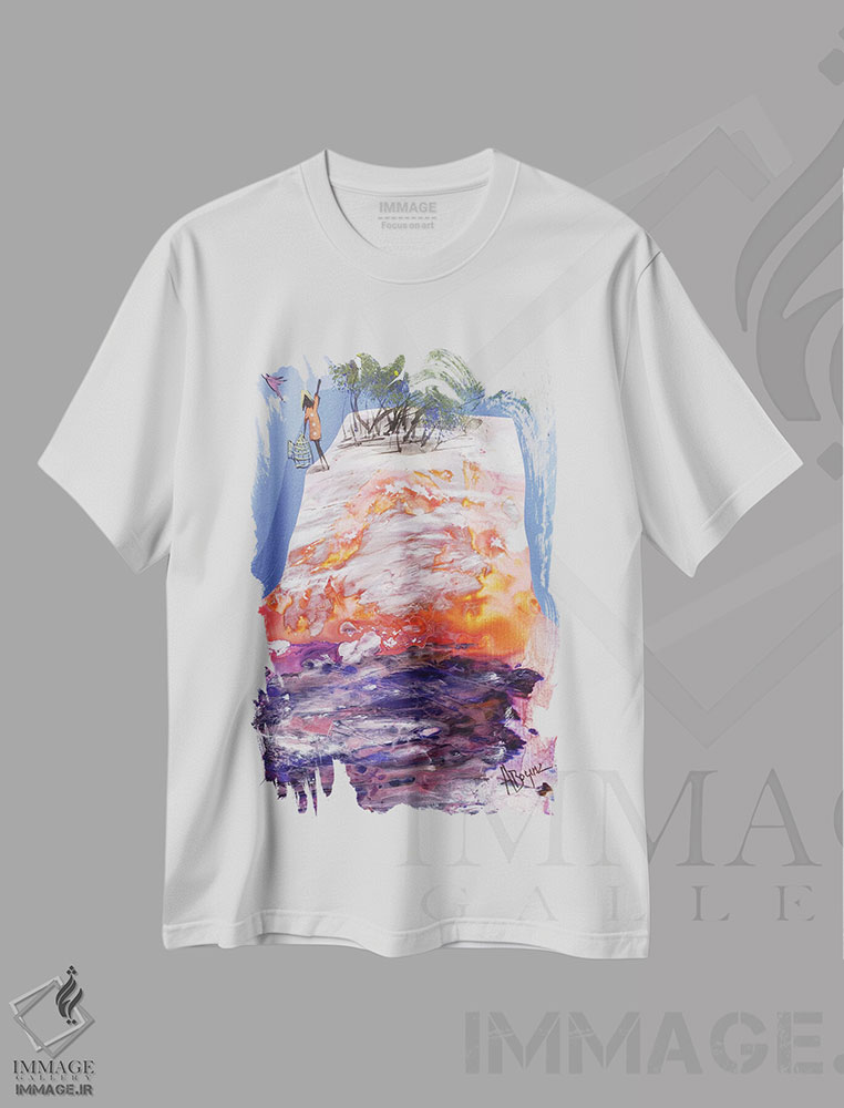 تیشرت طرح دار رهایی، آبستره اثر آدام بوگوش | immage.ir