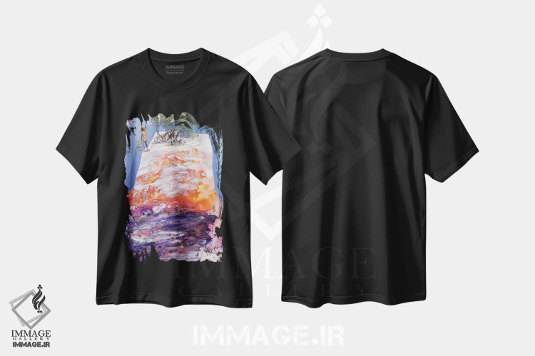 تیشرت طرح دار رهایی، آبستره اثر آدام بوگوش | فروشگاه ایماژ