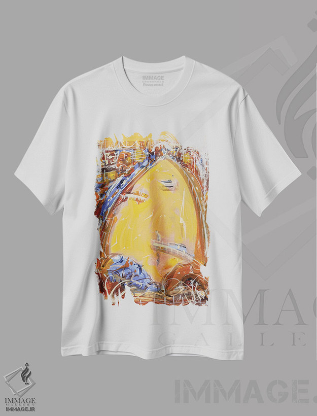 تیشرت طرح دار انعکاس کنار رودخانه، دکور معاصر اثر آدام بوگوش | فروشگاه ایماژ