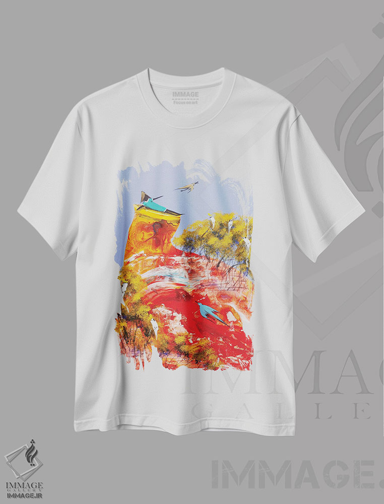 تیشرت طرح دار فرستادن عشقم، آبستره اثر آدام بوگوش | immage.ir