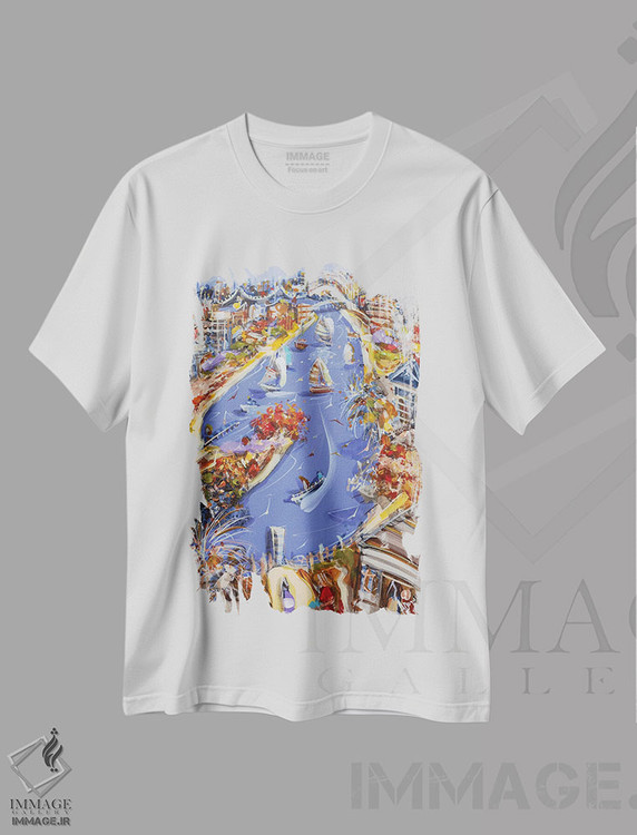 تیشرت طرح دار خلیج احساسی، دکور معاصر اثر آدام بوگوش | فروشگاه ایماژ