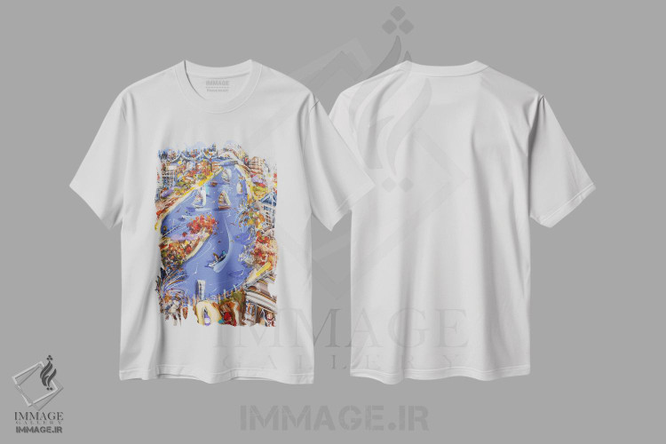 تیشرت طرح دار خلیج احساسی، دکور معاصر اثر آدام بوگوش | فروشگاه ایماژ