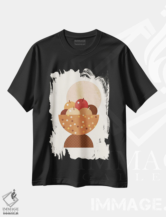 تیشرت طرح دار کاسهٔ میوه بوهو، تزئینی اثر بث بوردلون | immage.ir