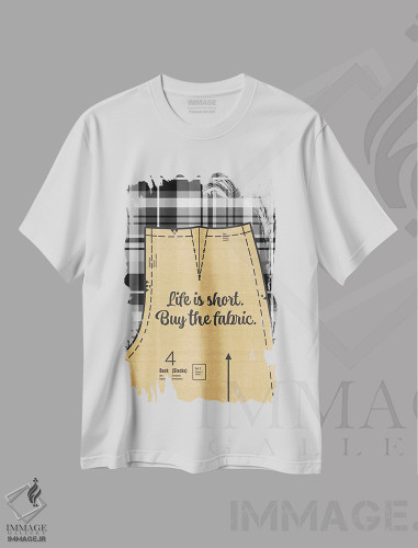 تیشرت طرح دار الگوی دوخت شلوار، تزئینی اثر بث بوردلون | فروشگاه ایماژ