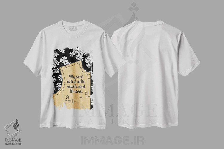 تیشرت طرح دار الگوی دوخت بالاتنه، تزئینی اثر بث بوردلون | immage.ir