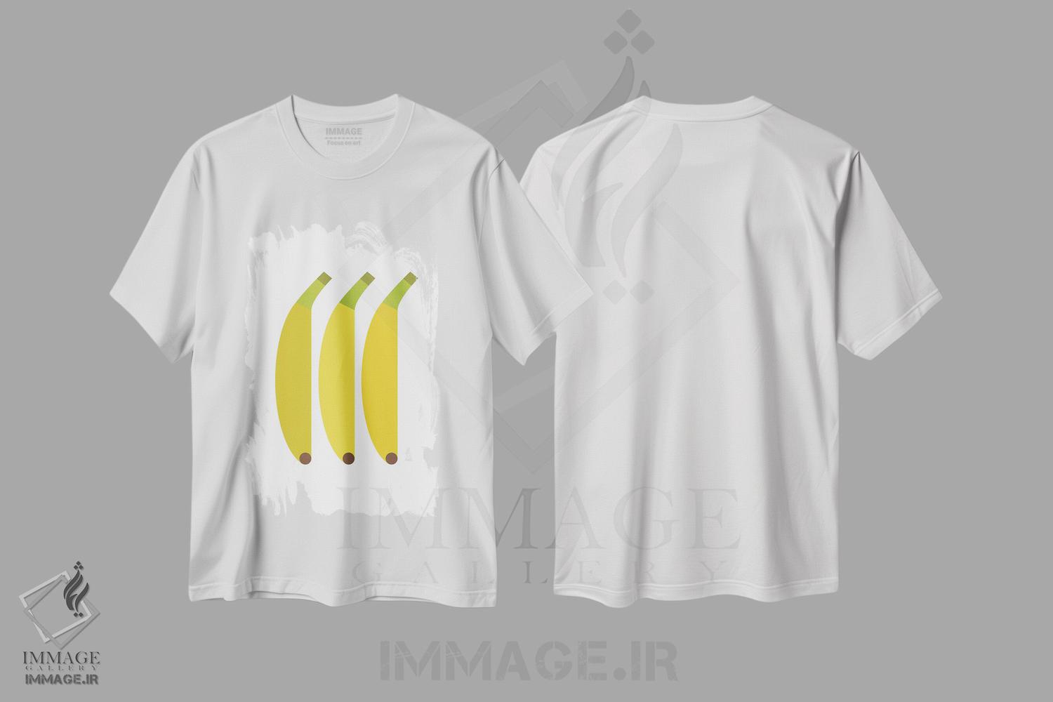 تیشرت طرح دار موز گرافیکی، تزئینی اثر بث بوردلون | immage.ir