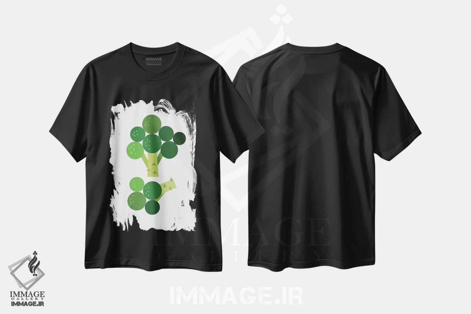 تیشرت طرح دار بروکلی گرافیکی، تزئینی اثر بث بوردلون | فروشگاه ایماژ