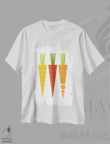 تیشرت طرح دار هویج گرافیکی، تزئینی اثر بث بوردلون | فروشگاه ایماژ