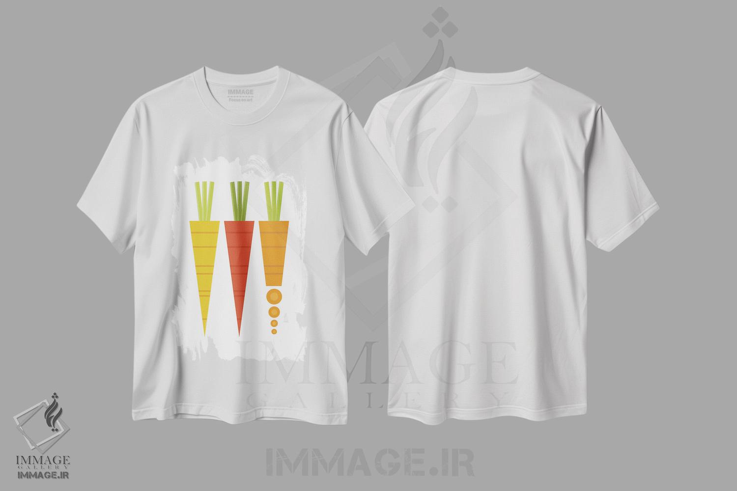 تیشرت طرح دار هویج گرافیکی، تزئینی اثر بث بوردلون | فروشگاه ایماژ