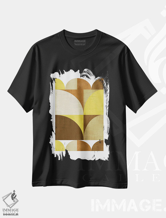 تیشرت طرح دار دایره های زرد اثر بث بوردلون | immage.ir