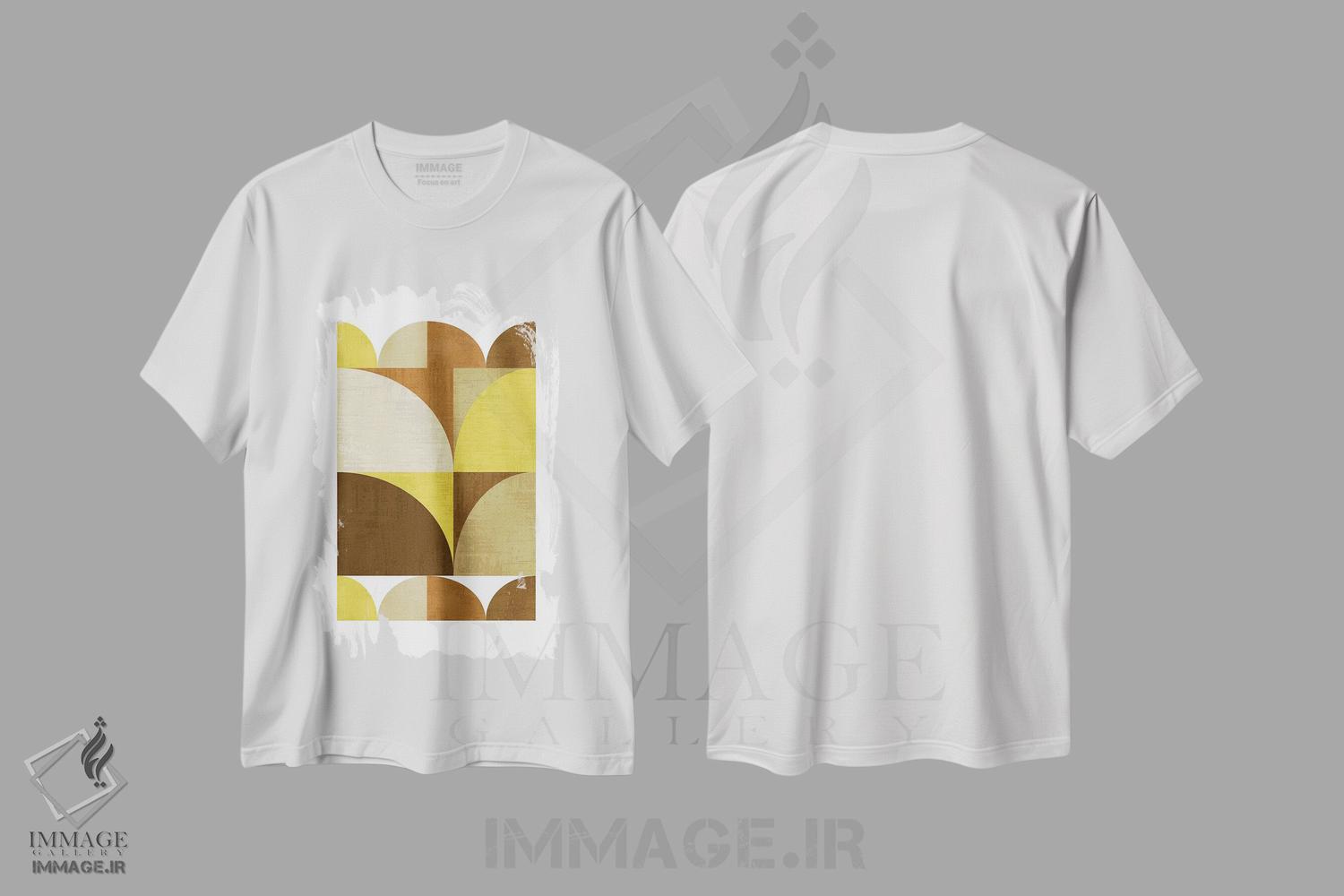 تیشرت طرح دار دایره های زرد اثر بث بوردلون | فروشگاه ایماژ
