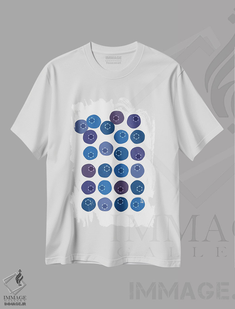 تیشرت طرح دار پاپ آرت بلوبری، تزئینی اثر بث بوردلون | فروشگاه ایماژ