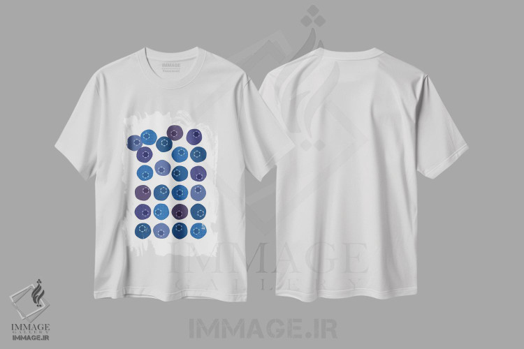 تیشرت طرح دار پاپ آرت بلوبری، تزئینی اثر بث بوردلون | فروشگاه ایماژ