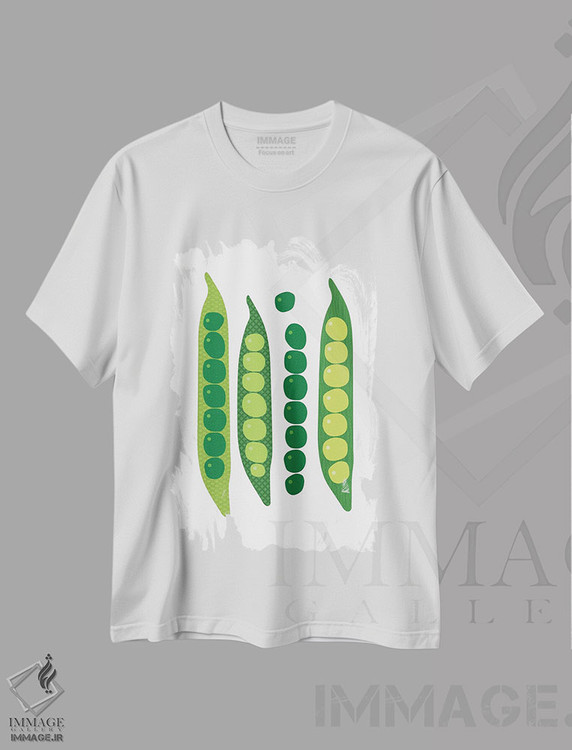 تیشرت طرح دار پاپ آرت نخود سبز، تزئینی اثر بث بوردلون | فروشگاه ایماژ